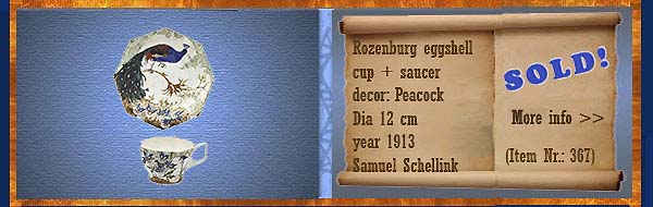 Nr.: 367,  Already sold: Decorative pottery of Rozenburg