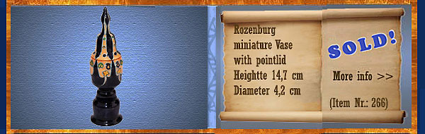 Nr.: 266, On offer decorative pottery of Rozenburg	, Description: Plateel Vaas